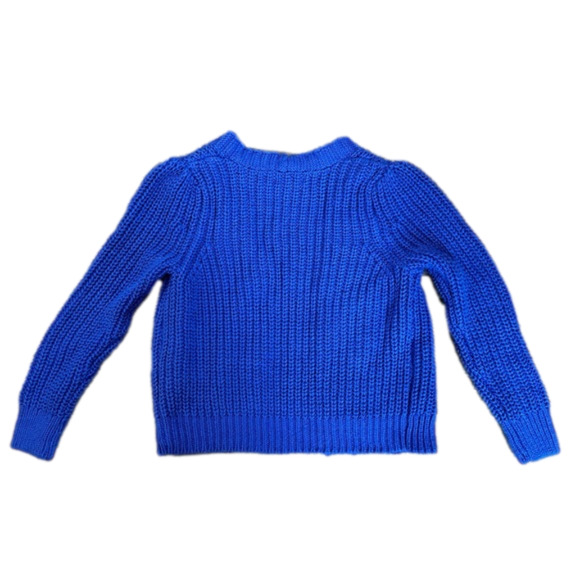 New‎ Girl's Blue Cable Knit Cardigan Sweater size  XS (4/5) - Picture 5 of 6